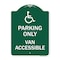 Signmission Parking Van Accessible W/ Graphic, Green & White Aluminum Sign, 18" x 24", GW-1824-23406 A-DES-GW-1824-23406 - alternate 1